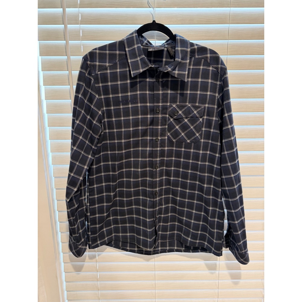 Mammut Mens Long Sleeve Plaid Flannel Button Up Shirt Swiss Design Size‎ XL
